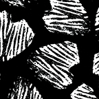 Black & white rayon fabric abstract print